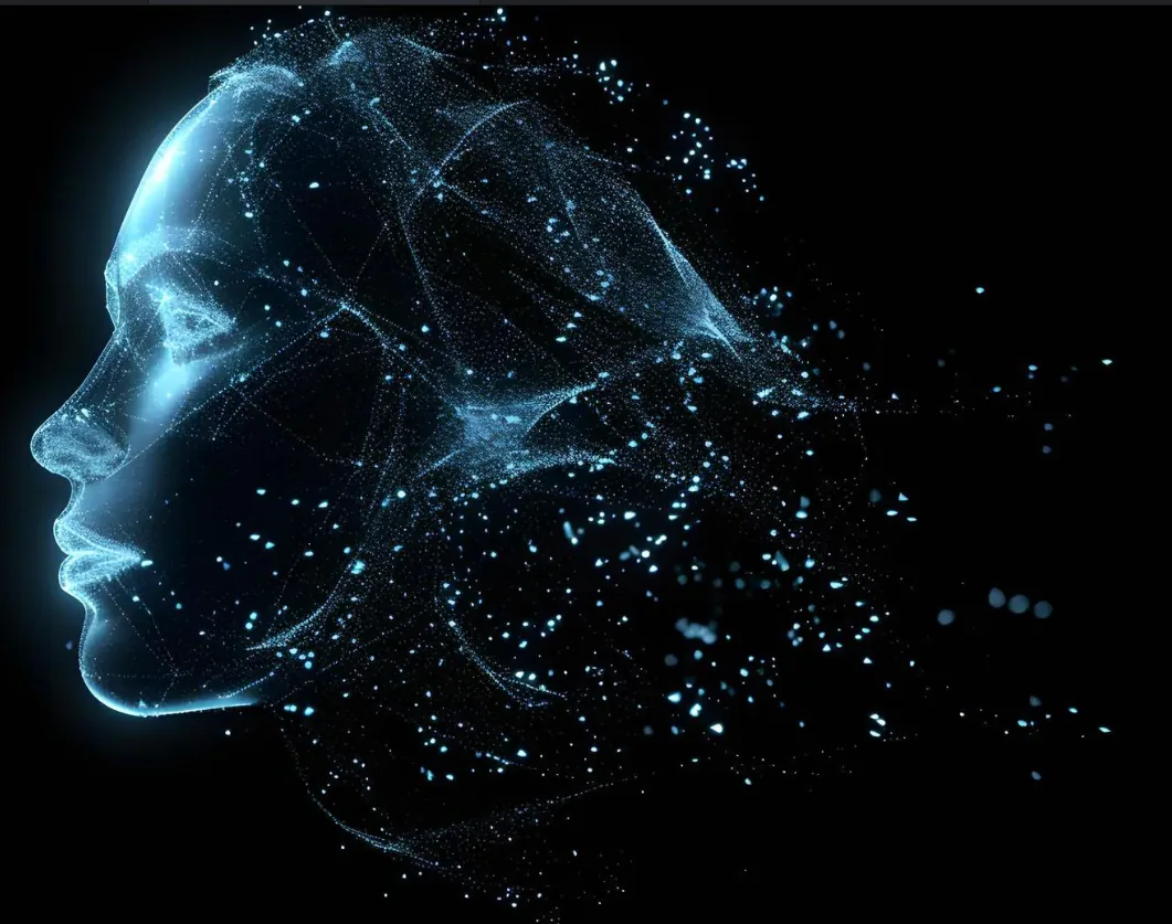 Cabeça holográfica IA – CoraTechUp Coração Neural